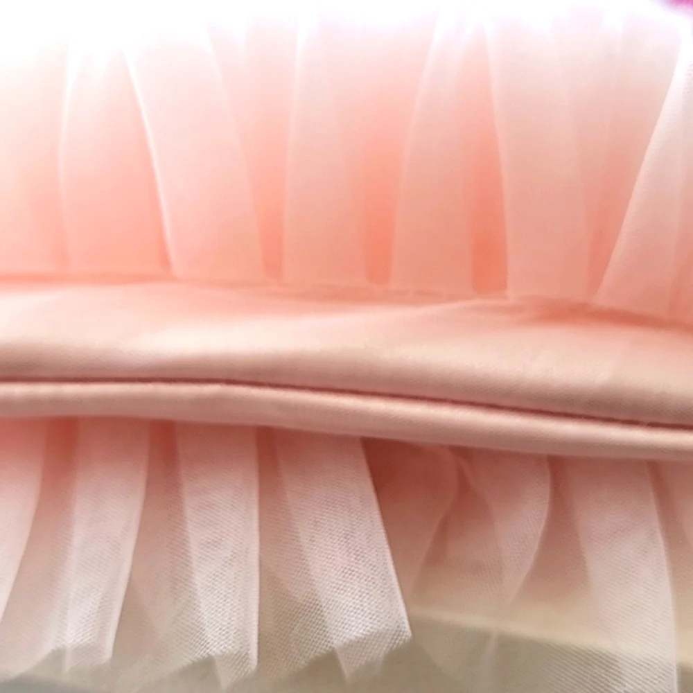 Badgley Mischka Jewel Jazzie Layered Tulle In Blush, Ruffled Clutch NWT Handbag